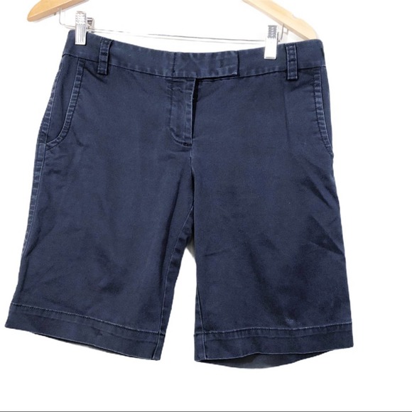 J. Crew City Fit Women’s Navy Blue Chino Shorts Women's Size 4 - Picture 2 of 6